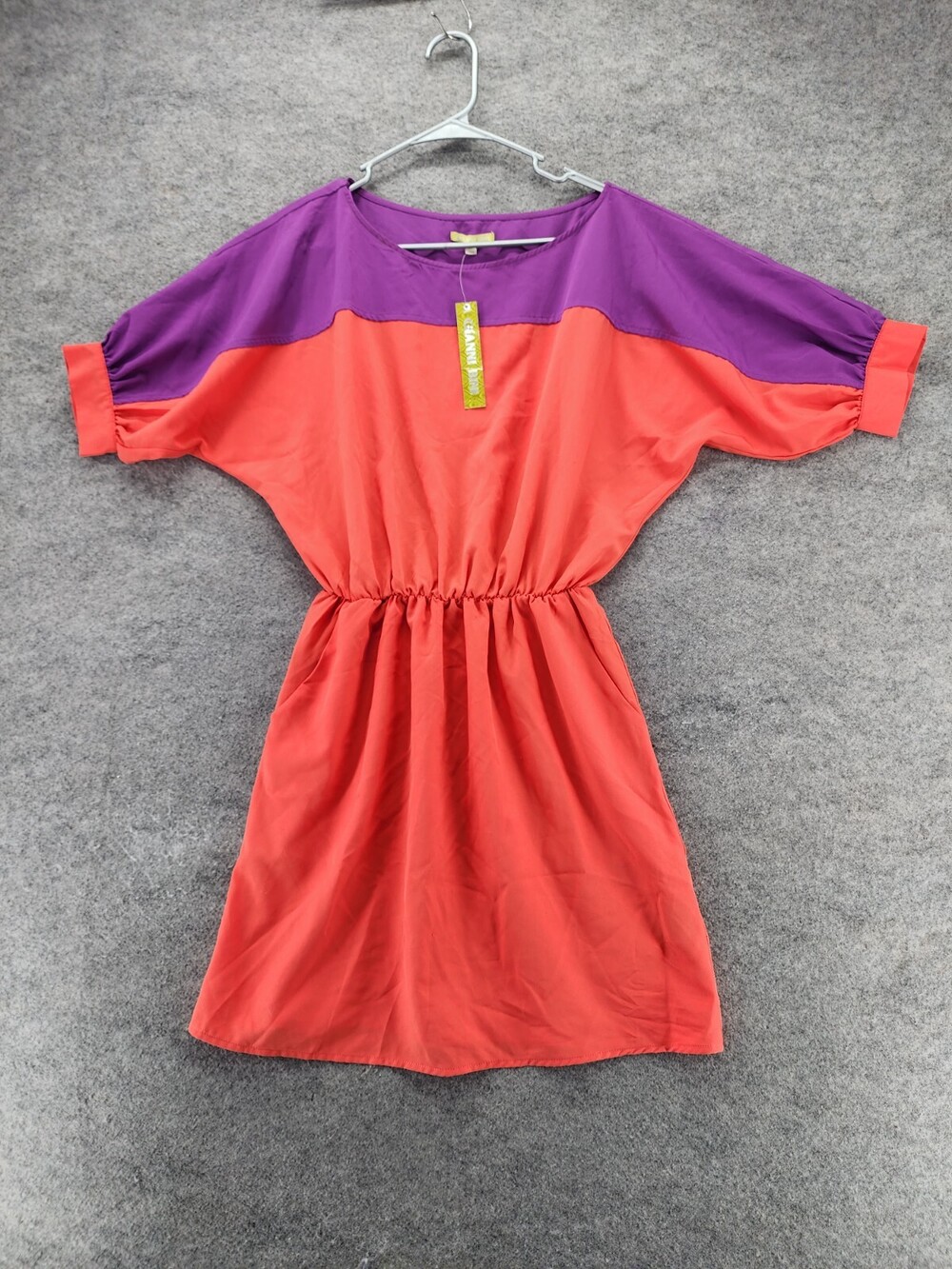 Gianni Bini Dress Womens XS Short Sleeve Purple Orange